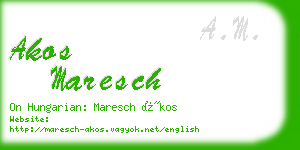 akos maresch business card